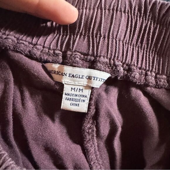 American Eagle Burgundy Casual Relaxed Joggers - Picture 5 of 5